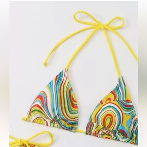 Colorful Swirl Bikini Top